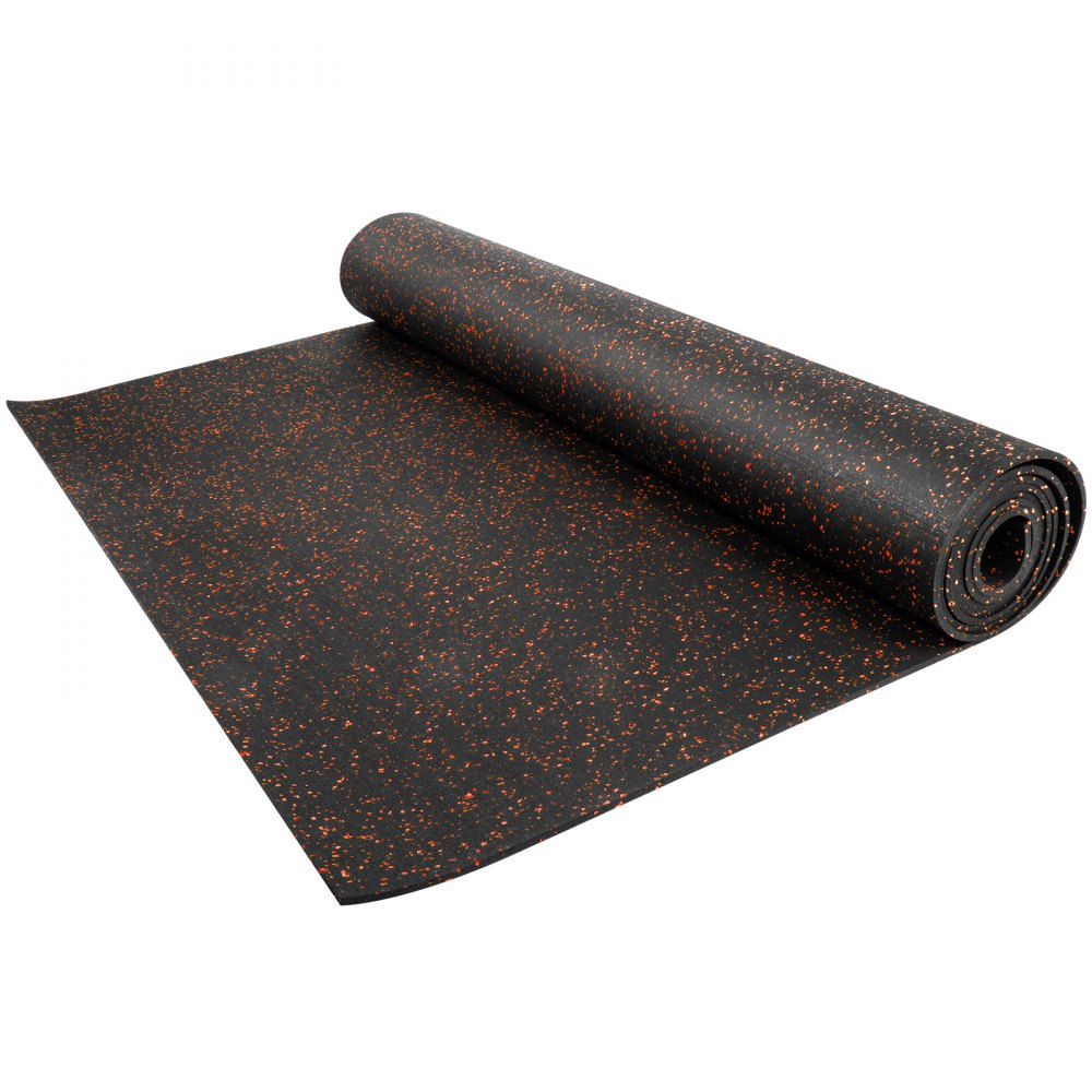 Rubber Flooring Rolls 3.6'x10.2' 9.5mm High Density Durable Rolls