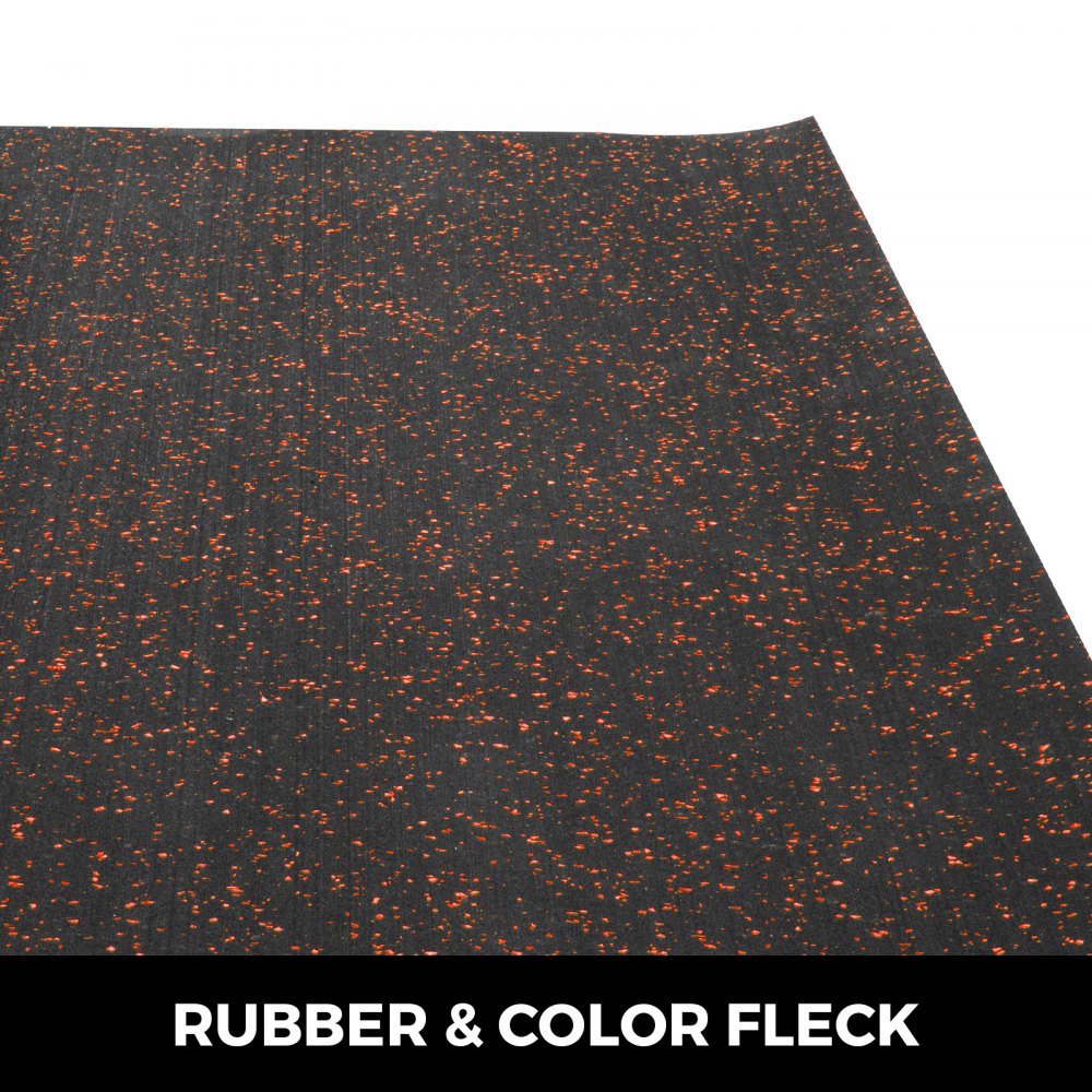 Rubber Flooring Rolls 3.6'x10.2' 9.5mm High Density Durable Rolls