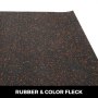 VEVOR Red 3.6 x 15.3 Ft Dot 8mm Heavy Duty Rolls 10% EPDM Vulcanized Rubber Flooring Equipment Mats for Gym or Home