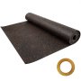 VEVOR Red 3.6 x 15.3 Ft Dot 8mm Heavy Duty Rolls 10% EPDM Vulcanized Rubber Flooring Equipment Mats for Gym or Home