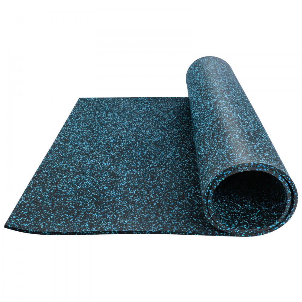Rubber Flooring Rolls 3.6' X6.2',9.5mm Non-slip Exercise Mat Exercise & Gym