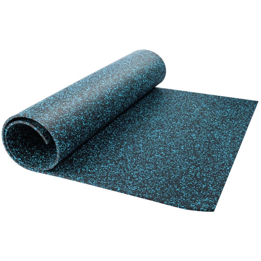 Rubber Flooring Rolls 3.6' X6.2',9.5mm Non-slip Exercise Mat Exercise & Gym
