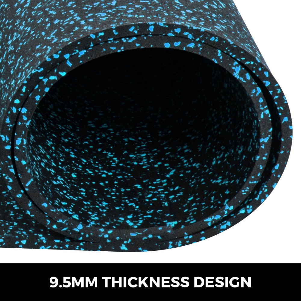 Rubber Flooring Rolls 3.6' X6.2',9.5mm Non-slip Exercise Mat Exercise & Gym