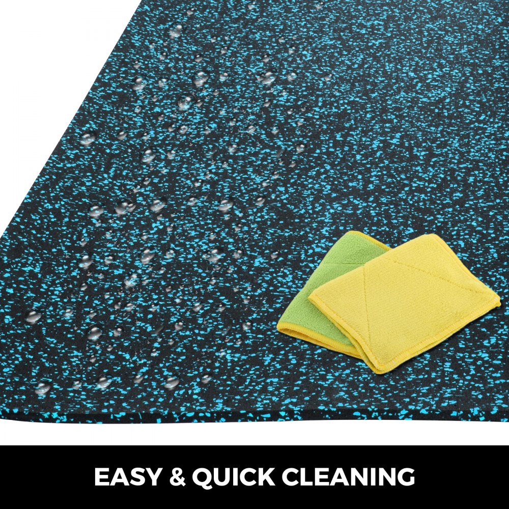 Rubber Flooring Rolls 3.6' X6.2',9.5mm Non-slip Exercise Mat Exercise & Gym