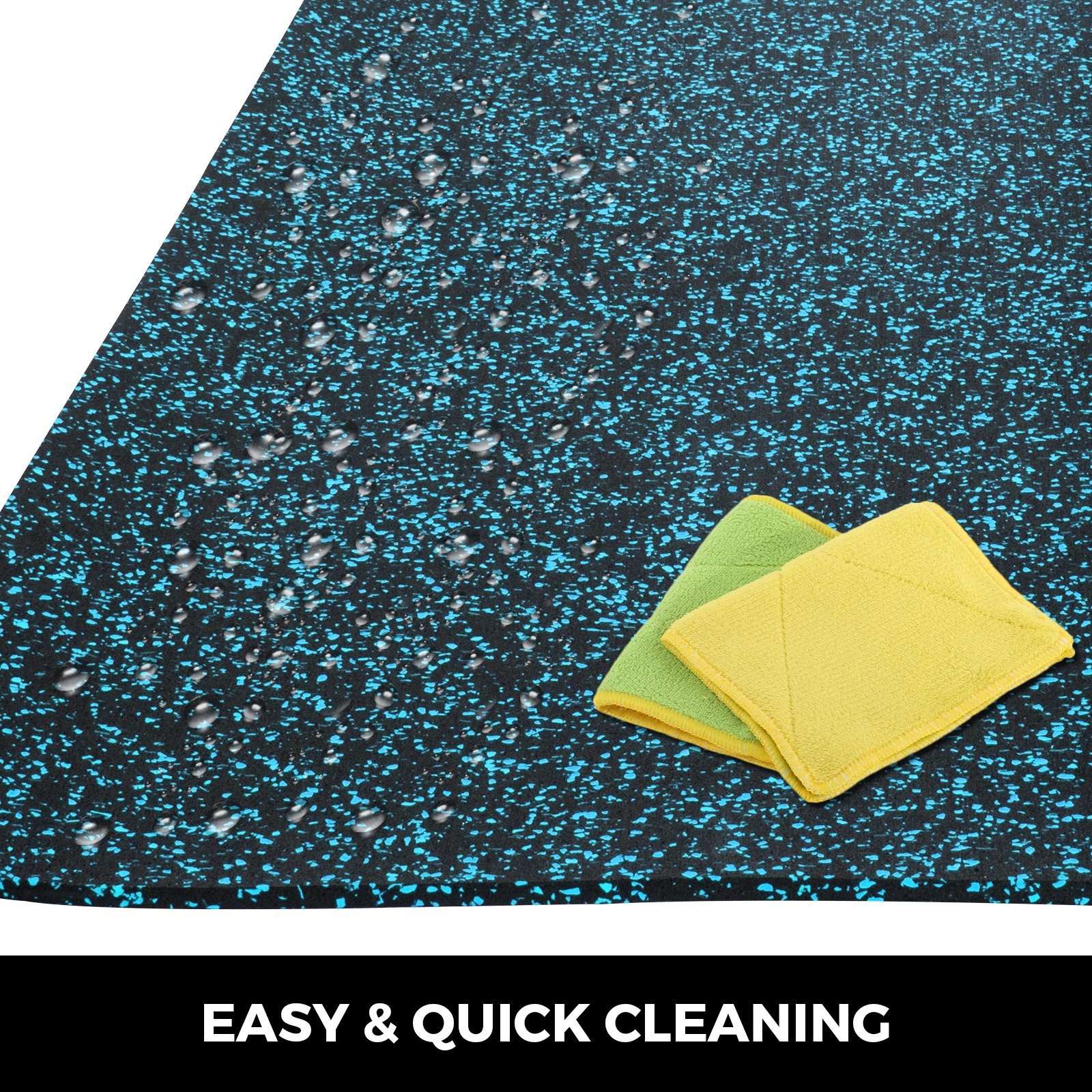 9.5mm Rubber Gym Flooring Rolls-3.6'x6.2' Exercise &Gym Equipment Mat Basement