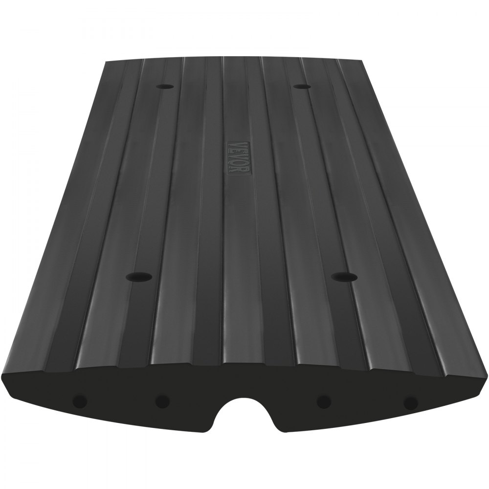 VEVOR 2 Pack Driveway Rubber Curb Ramps Kit Heavy Duty Car Threshold Ramp 2.5 Inch High 1-Channel Cord Cover Curbside Bridge Ramp with 8 Expansion Bolts for Loading Dock Garage Sidewalk