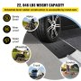 VEVOR Driveway Curb Ramp, 2 Pack 1 Channel Curb Bridge, 22046 Lbs Capacity Rubber Driveway Curb Bridge, 2.6" Rise Curbside Bridge Ramp for Driveway, Loading Dock, Garage, Sidewalk, Car, Truck, Scooter