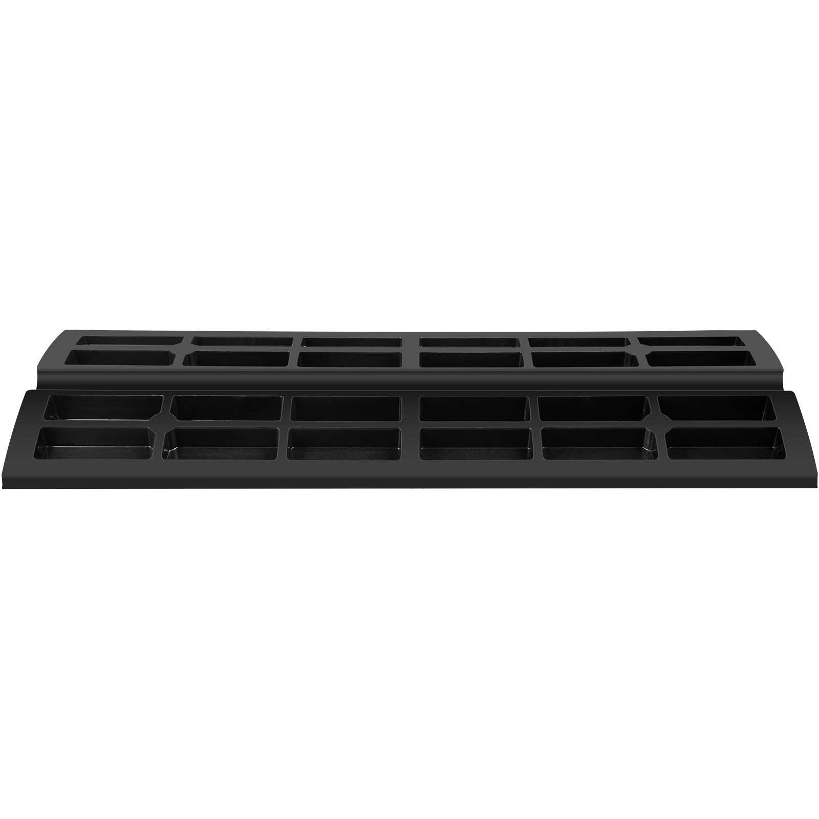 VEVOR Driveway Curb Ramp, 2 Pack 1 Channel Curb Bridge, 22046 Lbs Capacity Rubber Driveway Curb Bridge, 2.6" Rise Curbside Bridge Ramp for Driveway, Loading Dock, Garage, Sidewalk, Car, Truck, Scooter