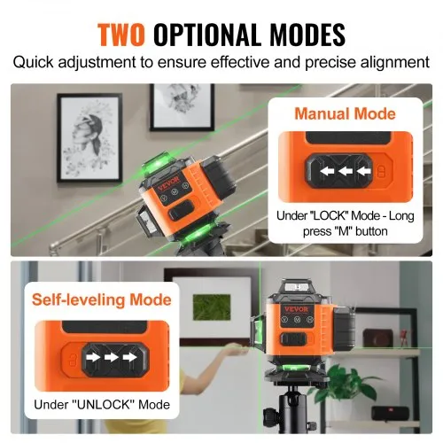 Amazon Laser Level 100ft Self-Leveling Green Laser Level - USB-C Rechargeable With Carrying Bag (Cross Line) Laser Level 360 Self Leveling