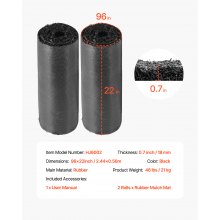 Rubber Mulch Roll for Landscaping 96 x 22in Rubber Mulch Mat Pathway