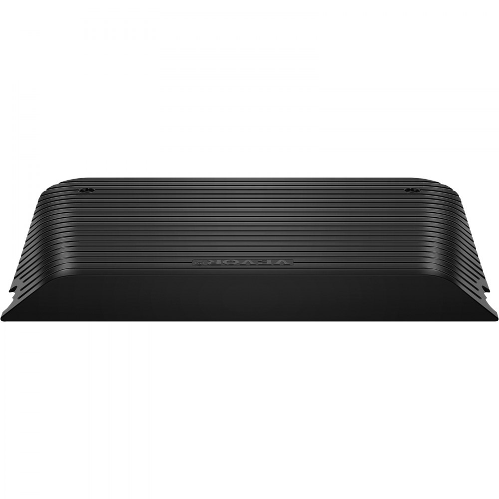 VEVOR Rubber Threshold Ramp, 4" Rise Doorway Ramp, 1 Pack with Channel Recycled Rubber Rated 3300 Lbs Load Capacity, Non-Slip Surface with Full Accessories for Wheelchair and Scooter