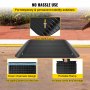 VEVOR Rubber Threshold Ramp, 4" Rise Doorway Ramp, 1 Pack with Channel Recycled Rubber Rated 3300 Lbs Load Capacity, Non-Slip Surface with Full Accessories for Wheelchair and Scooter