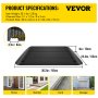 VEVOR Rubber Threshold Ramp, 4" Rise Doorway Ramp, 1 Pack with Channel Recycled Rubber Rated 3300 Lbs Load Capacity, Non-Slip Surface with Full Accessories for Wheelchair and Scooter