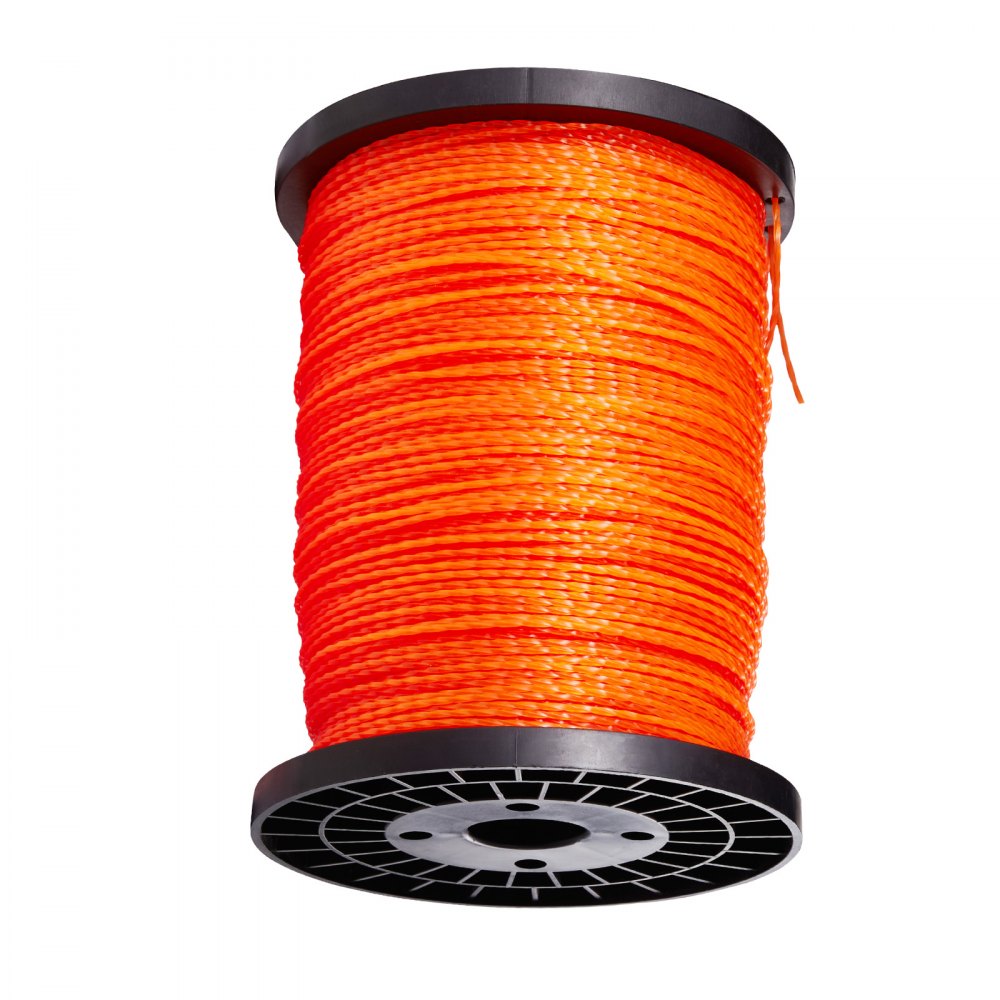 VEVOR 0.095 in 1280 ft String Trimmer Line, Orange Heavy Duty Weed Eater String, Premium Nylon Universal Replacement Trimmer Line Spool with Twisted Design, Suitable for Professional & Homeowner Use