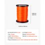 VEVOR 0.095 in 1280 ft String Trimmer Line, Orange Heavy Duty Weed Eater String, Premium Nylon Universal Replacement Trimmer Line Spool with Twisted Design, Suitable for Professional & Homeowner Use