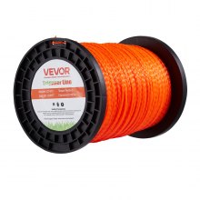 0.095 inch Orange Twist String Trimmer Line for Heavy Duty Grass Weed Eater