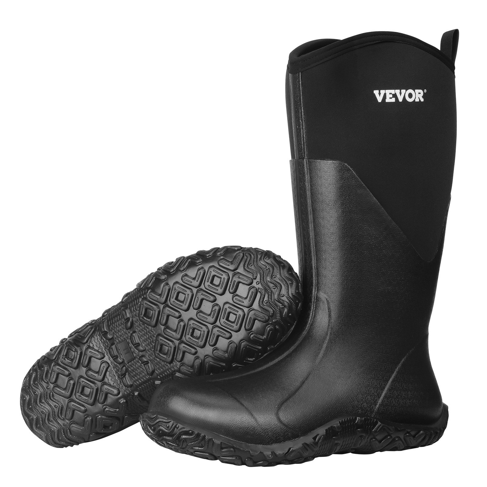 VEVOR Men's Rubber Boots, Protective Footwear, Waterproof Anti Slip Hunting Boots, Gardening Insulated Mud Boots, Protective Footwear, Lightweight & Durable, for Manufacturing, Farming, Size 10 US