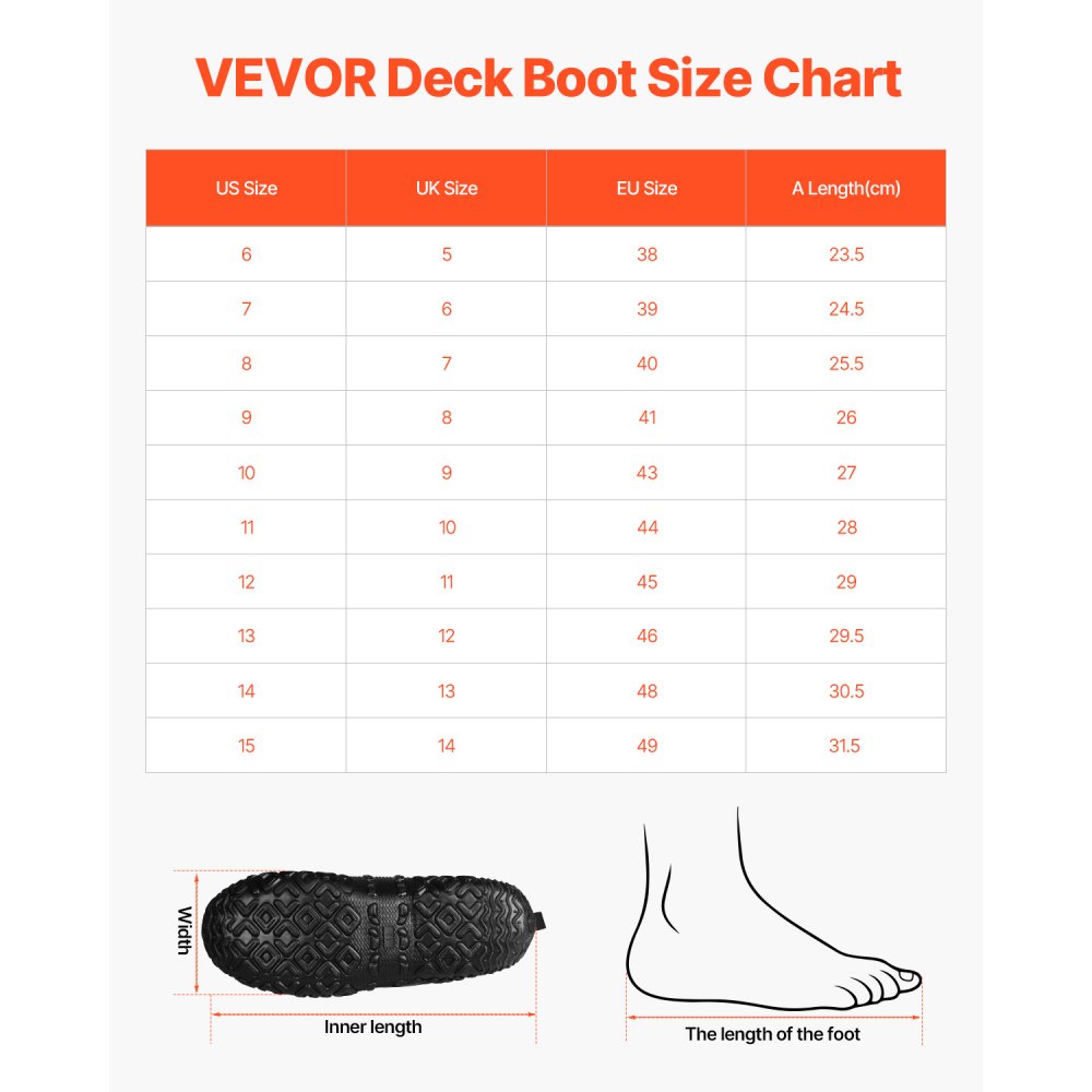 VEVOR Men's Rubber Boots, Protective Footwear, Waterproof Anti Slip Hunting Boots, Gardening Insulated Mud Boots, Protective Footwear, Lightweight & Durable, for Manufacturing, Farming, Size 9 US