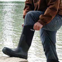 Rubber Boots for Men Protective Footwear Steel Toe Work Rain Boots Size 10 US