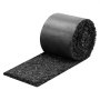 VEVOR Rubber Mulch Mat Roll, 2 Rolls 140 x 4.5 in, Recycled Rubber Permanent Mulch Edging Border, Natural-Looking Flower Barrier with Stakes, 0.5 in Thick Cuttable Garden Edgings for Landscaping