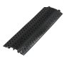 VEVOR Drop Over Cable Cover, 17,500 lbs/Axle Load Capacity, 2 Channel Heavy Duty Floor Cord Cover, Cable Hose Protector Ramp, for Indoor, High Walking Traffic Areas, Home, Office, Warehouse, 3 Pack