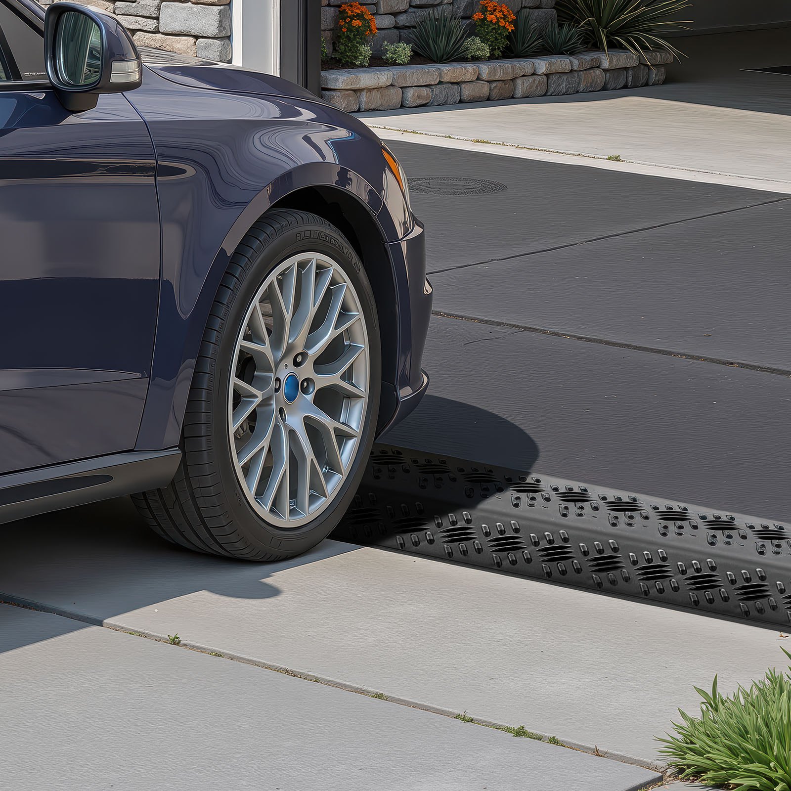 VEVOR Drop Over Cable Cover, 17,500 lbs/Axle Load Capacity, Heavy Duty Cable Hose Protector Ramp, Floor Cord Cover, for High Walking Traffic Areas, Indoor, Outdoor, Home, Office, Warehouse, 3 Pack