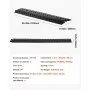 VEVOR Drop Over Cable Cover, 7,938 kg/Axle Load Capacity, 2 Channel Heavy Duty Floor Cord Cover, Cable Hose Protector Ramp, for Indoor, High Walking Traffic Areas, Home, Office, Warehouse, 1 Pack