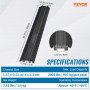 VEVOR speed bump dimensions, load capacity 2000 lbs per axle, 1.57 x 0.51 in channel size.