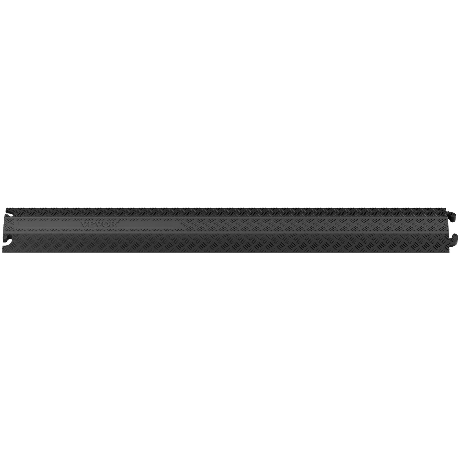 VEVOR speed bump with a black, ribbed surface and interlocking ends for easy installation.