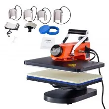 VEVOR Heat Press Machine - 8 in 1 Heat Press Sublimation Machine for DIY T-Shirts/Hats/Mugs/Heat Transfer Projects, 12x15 Multifunction Swing Away Heat Press with 360° Rotatio Tested to UL Standards