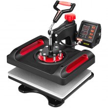 VEVOR 11 in 1 Heat Press, 12 x 15 Inch, Multifunctional Clamshell Printer, Digital Dual-Tube Heat Press Transfer Machine, Swing Away Sublimation Machine for T-Shirt Hat Cap Mug Plate Pen Shoes Black，360° Swing Away Design