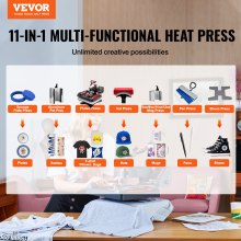 VEVOR Heat Press Machine Sublimation Machine 15 x 12 Inch 11 In 1 Kit Heat Press