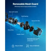 VEVOR Submersible Water Pump 280W 4500GPH Pond Pump Submersible Outdoor