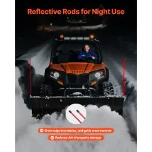 VEVOR Snow Plow Blade 43/60 in Adjustable UTV ATV Plow Kit for Snow Clearing