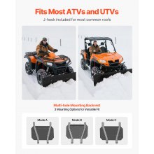 VEVOR Snow Plow Blade 43/72 in Adjustable UTV ATV Plow Kit for Snow Clearing
