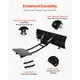 VEVOR Snow Plow Kit, 122 cm Universal Snow Plow Attachment, Height & Left-Right Adjustable, Quick To Detach, Steel ATV Scrape Blade, 3 Mount Options, Efficient Snows Clearing, for Most ATVs & UTVs