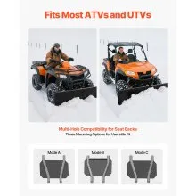 VEVOR Snow Plow Blade Kit 48 in Universal UTV ATV Plow Attachment Snow Clearing
