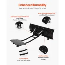 VEVOR Snow Plow Blade Kit 48 in Universal UTV ATV Plow Attachment Snow Clearing