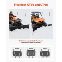VEVOR Snow Plow Blade Kit 60 in Universal UTV ATV Plow Attachment Snow Clearing
