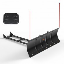 VEVOR Snow Plow Kit 48 in Universal Plow Attachment 3 Mount Options Black, for Most ATVs and UTVs, Height & Left-Right Adjustable, Quick to Detach, Steel ATV Scrape Blade, Efficient Snows Clearing