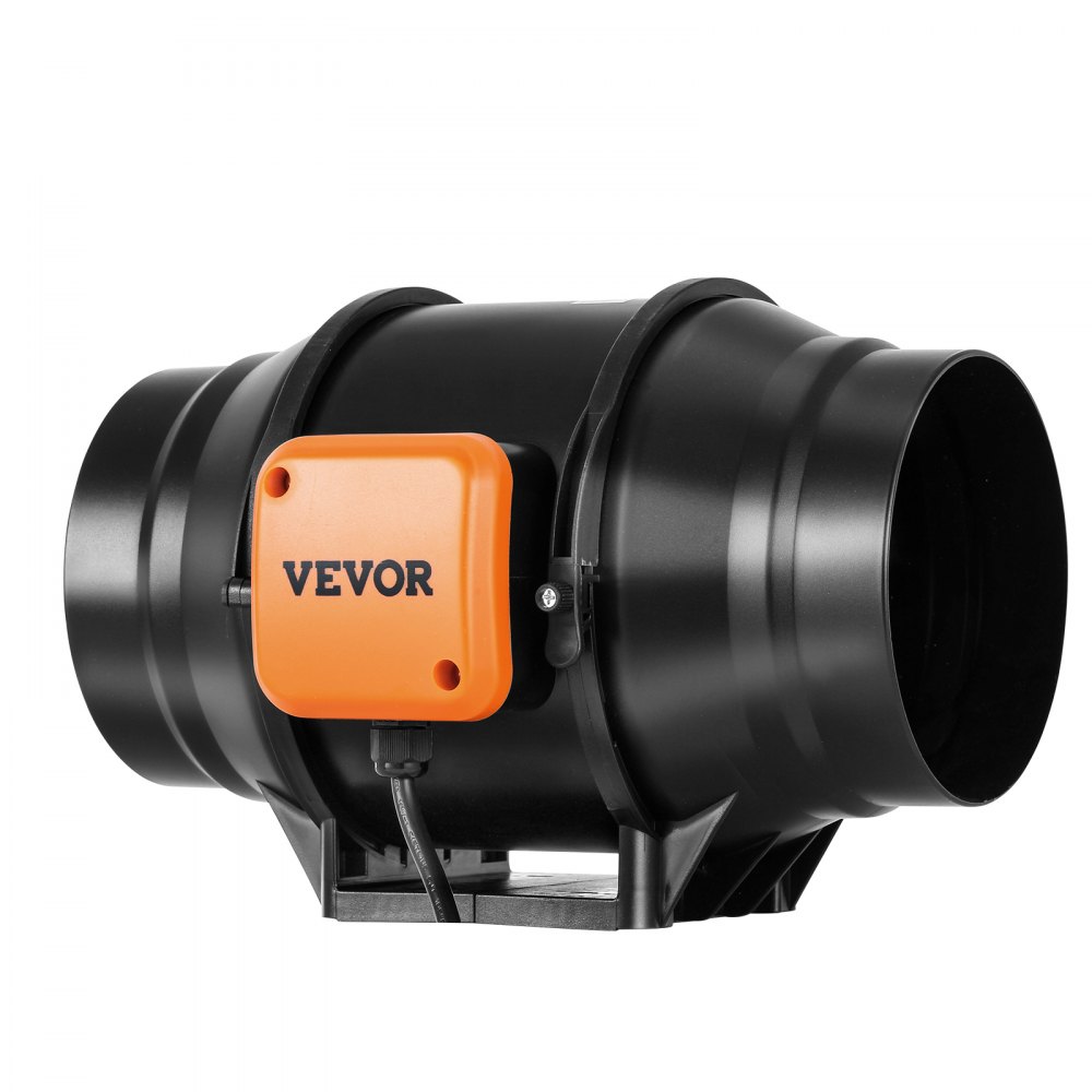 VEVOR Inline Duct Fan, 152.4mm 323.7 CFM with Variable Speed Controller, Quiet AC-motor Ventilation Exhaust Fan for Cooling Booster, Grow Tents, Hydroponics
