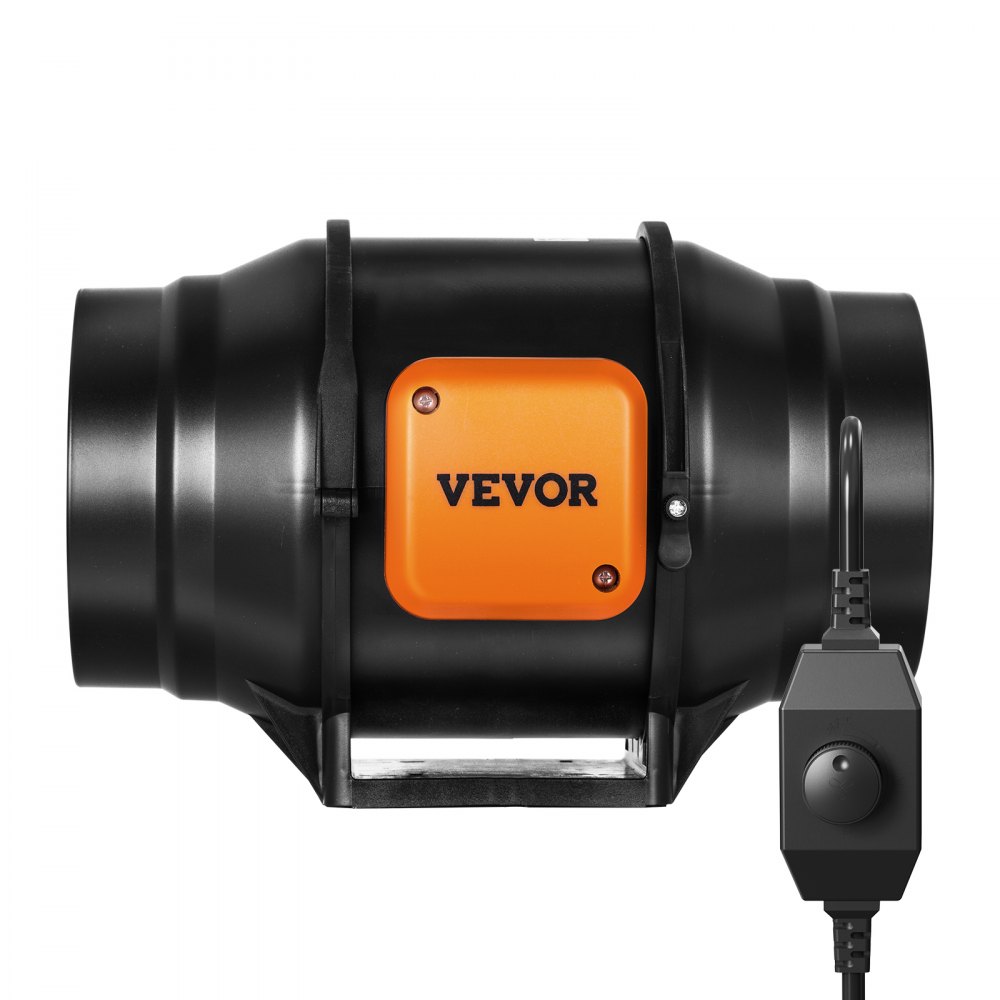 VEVOR Inline Duct Fan, 152.4mm 323.7 CFM with Variable Speed Controller, Quiet AC-motor Ventilation Exhaust Fan for Cooling Booster, Grow Tents, Hydroponics