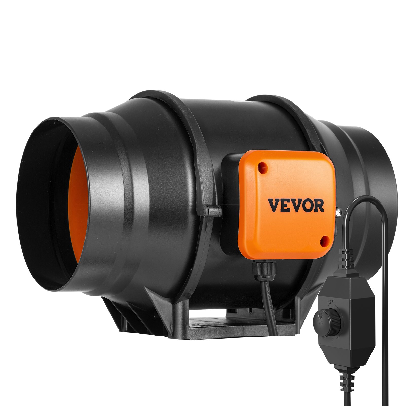 VEVOR Inline Duct Fan, 152.4mm 323.7 CFM with Variable Speed Controller, Quiet AC-motor Ventilation Exhaust Fan for Cooling Booster, Grow Tents, Hydroponics