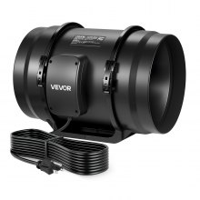 VEVOR 8" Inline Duct Fan, 720 CFM Ventilation Exhaust Fan Quiet AC Motor for Heating Cooling Booster, Grow Tents, Hydroponics