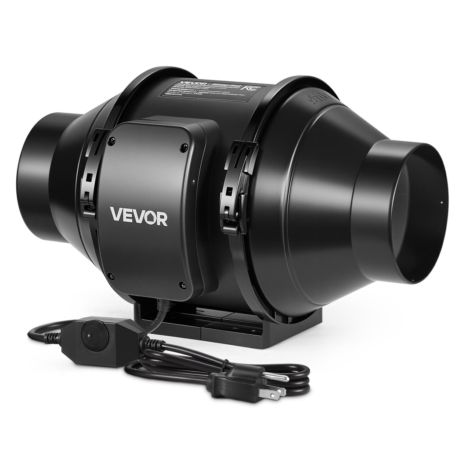 VEVOR 4" Air Filtration Kit, 180 CFM  Inline Duct Fan with Speed Controller, Carbon Filter & Ducting Ventilation System for Heating Cooling Booster, Grow Tents, Hydroponics