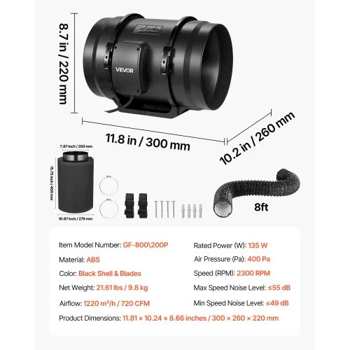 4 Inch Plastic Inline Duct Fan With Remote Control Speed Adjustable Variable Fan Air Diffuser Extractor Fan For Carbon Filter Grow Tent Room