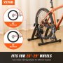 VEVOR Bike Trainer Stand, Magnetic Stationary Bike Stand for 26"-29" Wheels, Noise Reduction Flywheel Motor, Protable Cycling for Indoor Riding Exercise, with Quick-Release Lever & Front Wheel Riser