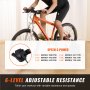 VEVOR Bike Trainer Stand, Magnetic Stationary Bike Stand for 26"-29" Wheels, 6 Resistance Settings, Noise Reduction Flywheel Motor, for Indoor Riding Exercise, Quick-Release Lever & Front Wheel Riser