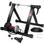 VEVOR Bike Trainer Stand, Magnetic Stationary Bike Stand for 26"-29" Wheels, 6 Resistance Settings, Noise Reduction Flywheel Motor, for Indoor Riding Exercise, Quick-Release Lever & Front Wheel Riser