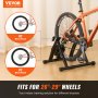 VEVOR Bike Trainer Stand, Magnetic Stationary Bike Stand for 26"-29" Wheels, Low Noise Motor, Protable Folding Bicycle Trainer for Indoor Riding Exercise, with Quick-Release Lever & Front Wheel Riser